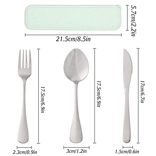 Zoyiancy Travel Silverware Set With Case, Reusable Utensils Set With Case, Portable Spoon Knife Fork Lunch Box Travel Cutlery Set For Kids Adults thumb #1