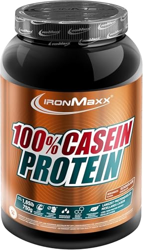 100% Casein Proteinpulver 750g Chocolate - Fitness Shake mit reinem Casein und wertvollen Aminosäuren, Langes Sättigungsgefühl