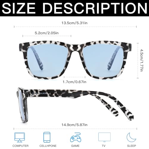Image of 99.9% Blue Light Blocking Glasses For Men Women Anti-Fatigue Computer Gaming Sleep Glasses Reduce Eye Strain