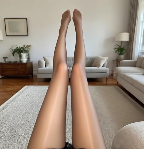 Image of VEBZIN Tights for Women Black Sheer 30D Tights High Waisted Stockings Pantyhose