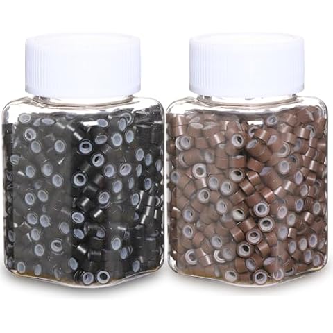 2000pcs 5mm Hair Extension Beads Black&Brown Cover