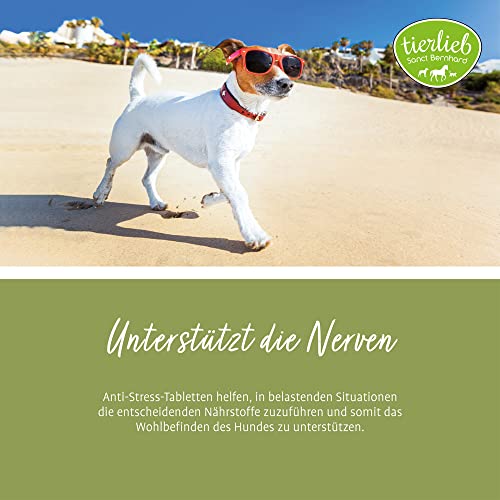 tierlieb Anti-Stress-Hunde-Tabletten | Für Hunde | Magnesium, B-Vitaminen & Tryptophan | 340 Tabletten