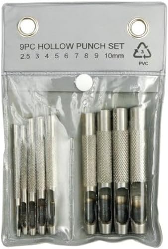 Leather Hole Punch Set 9-Piece 2.5-10 mm