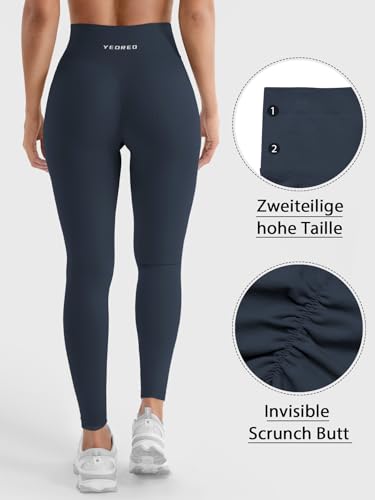 YEOREO Damen Sport Leggings Invisible Scrunch Butt Gym Leggings – Ansicht 4
