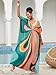 IMAGEKOPE Moroccan Print V-Neck Batwing Kaftan Women's Plus Size Loose Fit Beach Dress Bathing Suit Cover Up Loungewear