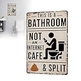 Vintage-Metall-Blechschild „This is a Bathroom Not an 
