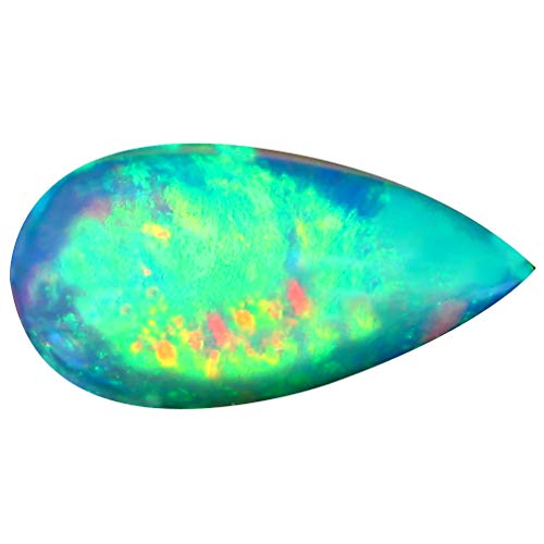 Opale arc-en-ciel naturelle de 2.37 ct, cabochon poire haut de gamme pour joaillerie