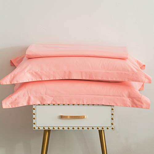 Susybao Peach Duvet Cover Queen 100% Cotton Cute Pink Duvet Cover Set 3 Pcs 1 Elegant Peach Pink Duvet Cover With Zipper Ties 2 Pillow Shams Luxury Soft Romantic Women Girls Peach Bedding Set Durable #TOP6