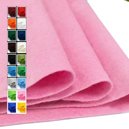 Baby Pink Felt Fabric 36 X 36(1 Square Yard) 1.6mm Thick Soft and Durable Flexible Craft Felt by The Yard for Sewing DIY Art Craft Project Decorations