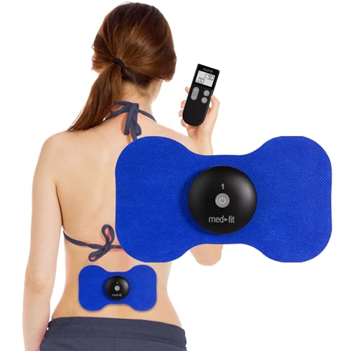 Med-Fit Mini TENS estimulador muscular. Recargable y inalámbrico -Trata el dolor de la espalda,...