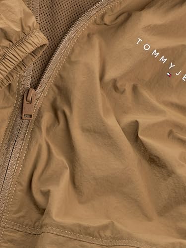 Tommy Jeans Herren Windbreaker Jacke Chicago mit Kapuze, Braun (Vintage Camel), XL – Ansicht 4