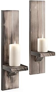 Rustic Candleholders | Wall-mount Wooden Candle Holders | Floating Shelves | Wallmounted Rustic