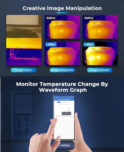 Image of XPR3SS TOPDON TC001 Thermal Imaging Camera for Android (Not for iOS), 256x192 IR (512x384 TISR), Infrared Thermal Imager, -20C~550C, Heat Detection Camera for Electrical, HVAC, Automotive Inspection
