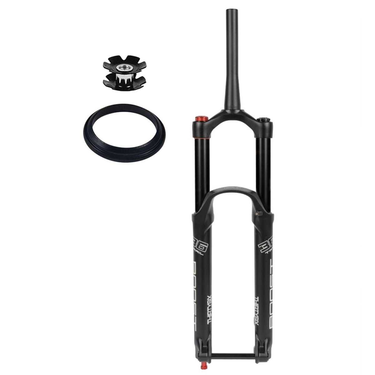 Fourche Suspendue VTT 28/29 Pouces – Acerbis Noire, Pivot 1 Pouce Fileté – Débattement 70mm