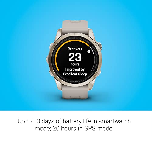 Garmin epix Pro (Gen 2) Sapphire Edition, 42mm, High Performance Smartwatch, Advanced Training Technology, Built-in Flashlight, Light Sand by Garmin - Image 3