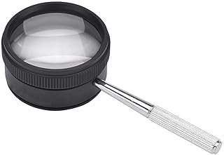 FJYDBTWJ Lupas educativas para hobby, todo de metal portátil para leitura, lupa, HD óptica, 3 vezes, para assistir celular, crianças, estudantes, exploração