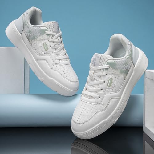 Image of Red Tape Women's Sneakers White Lilac Pu TPU Round Toe Lace-Up