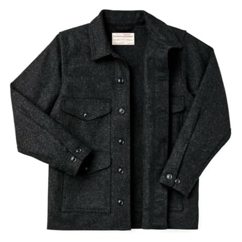 Filson Mackinaw Wool Cruiser Jacket Charcoal (US, Alpha, Large, Regular, Regular, Charcoal) Cover