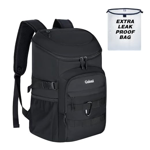 24 latas mochila térmica térmica à prova de vazamento lancheira leve para homens trabalho com forro removível e abridor de cerveja, preta