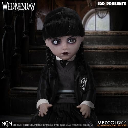 Muñeca Living Dead Dolls Wednesday Uniform Nevermore miniatura 5