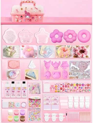 TIAN YU �X�N�C�[�Y DIY �L�b�g�y����Z�b�g�t���z�b�V���R�[���������ӂ�ӂ�p�E�_�[�ŊȒP�I���W�i���쐬�b�q����l�̃X�g���X�����E�m��E���G�V�тɍœK�ȃA�[�g�N���t�g�ޗ��p�b�N(�s���N�y500ml�p����]�y13��ނ̋��^�z) [���s�A���i]