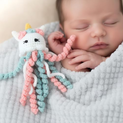 Image of Handmade Crochet Octopus for NICU Baby & Preemies, Gifts for Baby (White) | Preemie Gifts, Scent Bonding Keepsake for Baby, NICU Separation Gift, Soft Comfort Gift for Newborn, NICU Baby Essentials