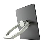 YOSH YSRING005 Universal Cellphone/Tablet Ring Holder/Stand/Stent/Bracket, Compatible with Apple iPhone/iPad, Samsung Galaxy Free Car/Wall Mount Anti-Drop and Anti-Theft Clasp – Dark Grey
