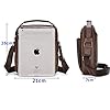 Shoulder Bag for Men Messenger Bag PU Leather Crossbody Handbag Satchel Sling Chest Bags for School Travel Work Hiking Daily Use (Men Shoulder Bag for Brown) #5