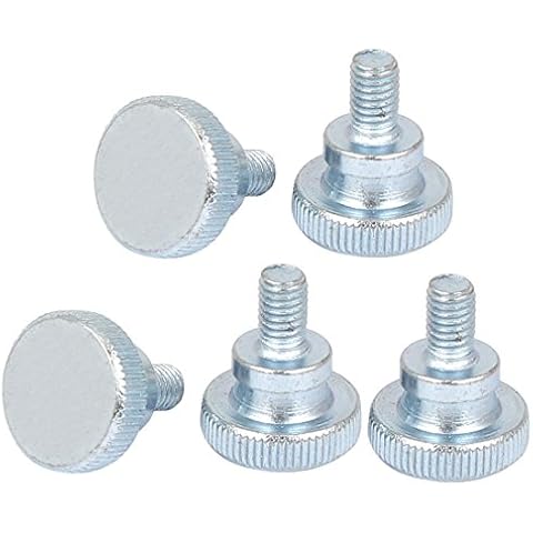 5Stück M5x8mm Verzinkt metrisch gerändelte Flachkopf Rändelschrauben 18mm lang DE de Cover