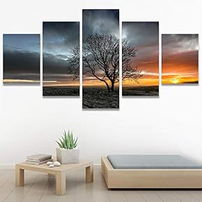SIGNWIN 5 Panel Canvas Wall Art Dry Land...