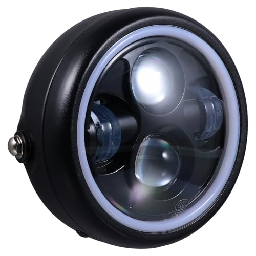 Faro LED retro para motocicleta de 35w: visibilidad en lluvia y niebla con acero inoxidable
