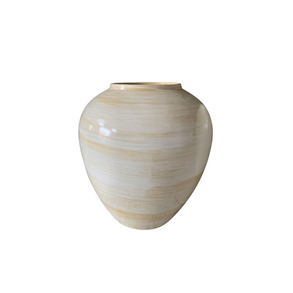 Gfhtrely A Vase Handmade Countertop Ceramic Vase Living Room Ornaments French Style Home Living Room Flower Rrangement Device Flower Vases