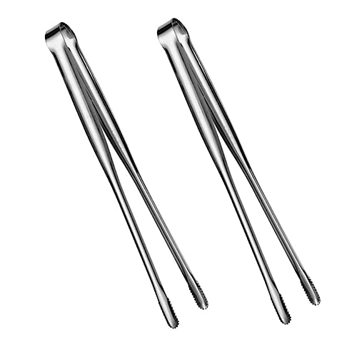 Alipis 2Pcs Stainless Steel Bbq Tongs Multi Functional Meat Clamps for Grilling Non Slip Food Clips Heat Resistant Kitchen Utensils for Steak and Barbecue