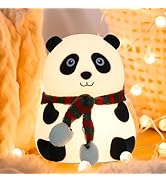 Amazon Brand - Umi Panda Night Light for Kids- Rechargeable Silicone LED Lamp, 7-Color Changing, ...