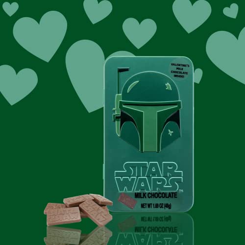 Valentine’s Day Boba Fett And Darth Vader Tines With Movie Title Engraved Milk Chocolate Gifts For Loved Ones, Party Favors, & More, 2 Pack, 1.69 Ounces #TOP2