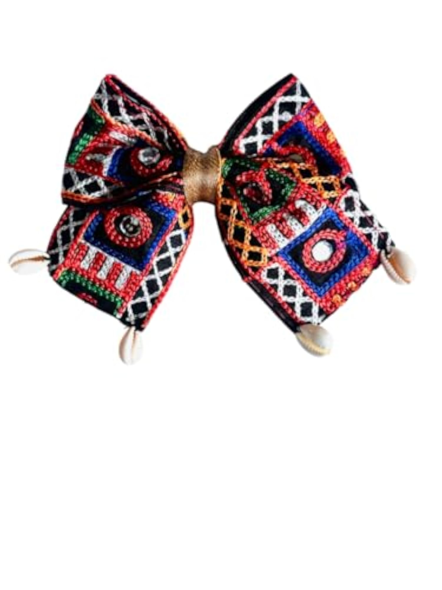 Black Embroidery Sailor Bow, Festive Hair Accessory