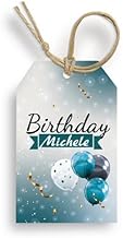 Bigliettino Bomboniera Tag 50 Pezzi 18 Anni Compleanno Ragazzi Compleanno Adulti Personalizzato (Uomo Blu)