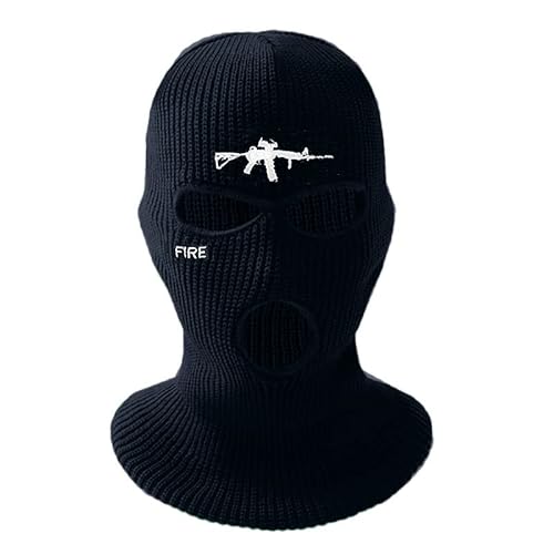 Fashixd FASHIXD-M4A1 3 Hole M4A1 Ski Mask Knitted Full Face Cover Balaclava Winter Windproof Beanie Cycling thumb #1