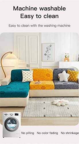 Magic Sofa Covers-Classic, 2023 New Wear-Resistant Universal Sofa Cover, Stretch Couch Cushion Covers, High Stretch Elastic Anti- Slip Spandex L Shape Universal Sofa Cover (Woven-E,Normal Seat Cover) #TOP5
