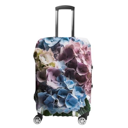 Hydrangea Flowers in Vase Travel Luggage Cover Anti-scratch Suitcase Cover Elastic Suitcase Protective Cover Fits 19-32 Inch Luggage S