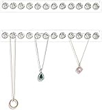Baoswi 2-Pack Halskette Aufhänger Acryl Halsketten Halter Wand befestigte Schmuck Organizer hängen mit 12 Diamant Form Haken, Schmuck Aufhänger für Halskette, Geschenk für Mädchen Frauen