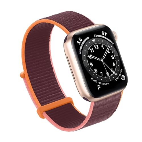 Bracelet sport boucle en nylon prune pour Apple Watch Ultra et SE