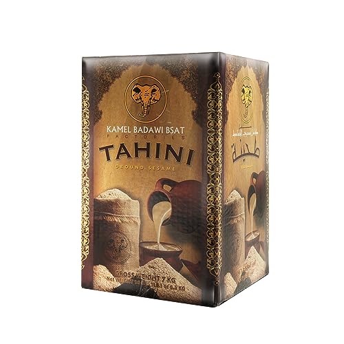KAMEL BADAWI BSAT FACTORIES Premium Quality Tahini Made from Ground Sesame (7KG)
