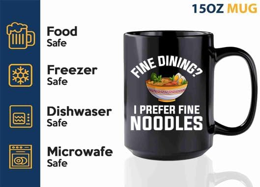 Ramen Coffee Mug 15oz Black -Fine dining - Food Lovers chicken pumpkin vegan pantry spicy noodles image 4