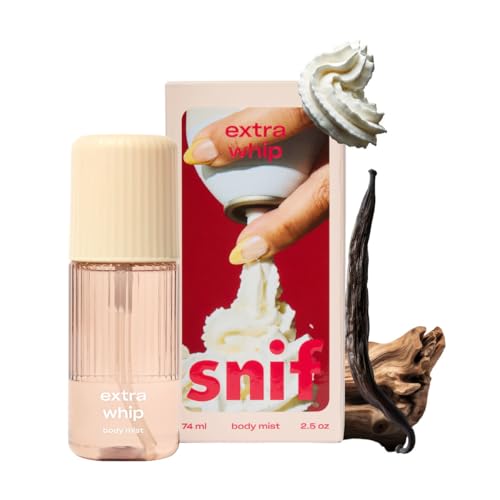 Snif Extra Whip Body Mist 2.5oz Gourmand Vanilla Musk Fragrance Mist for Body & Hair Icing Sugar Whipped Cream & Sandalwood Clean Vegan Cruelty Free