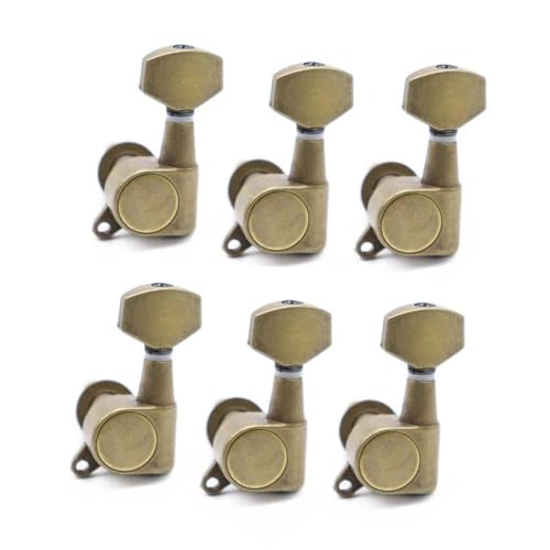 Guitar String Tuning Pegs Tuners Machine Head Small Square Handle 3L3R 6R 6L For ST LP Electric Guitar(6L)