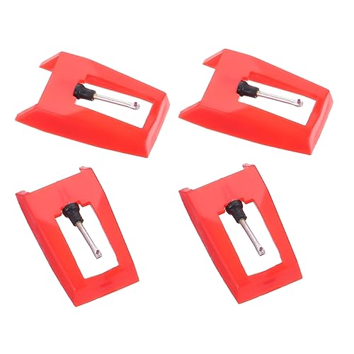 OFFSCH 4pcs Turntable Stylus Replacement Needles for Phonograph Easy Installation Compatible with Record Players Excellent Sound Quality and Strong Tracking Ability Portable and