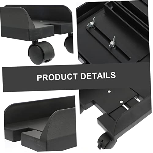 Soporte Movible para CPU con Ruedas de Bloqueo, Rack de Hierro Ajustable para Escritorio, Soporte para Computadora de Oficina miniatura 6