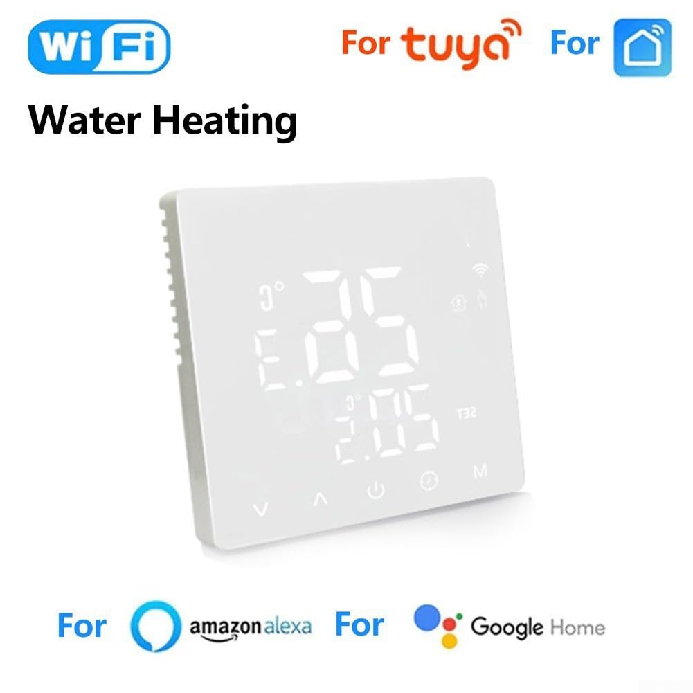 WiFi Smart Thermostat Mit LCD-Anzeige Für Tuya Kompatible Wasser-Fußbodenheizung Und Elektrische Gasheizkessel Gruppensteuerung Energieeffizient Ultradünnes Für Heimkomfort(W Water heating)