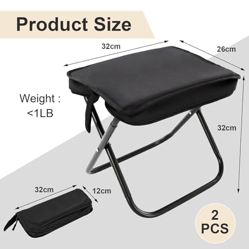 Tabouret pliable ultraléger et compact charge 120kg lot de 2